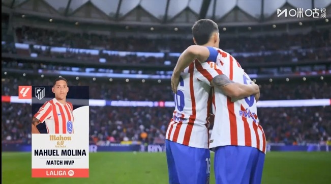 北京单场-世界波制胜！莫利纳当选马竞1-0赫塔费一役全场最佳